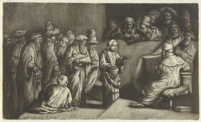 Christ disputing with the Doctors: a sketch - Rembrandt van Rijn