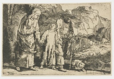 Christ revenant du temple avec ses parents - Rembrandt van Rijn