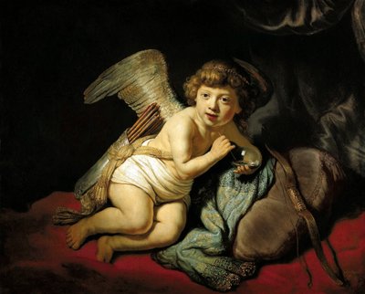 Cupidon soufflant une bulle de savon, 1634 - Rembrandt van Rijn