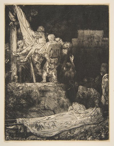 Descente de croix à la lumière des torches, 1654 - Rembrandt van Rijn