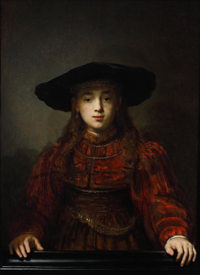Fille dans un cadre photo, 1641 - Rembrandt van Rijn