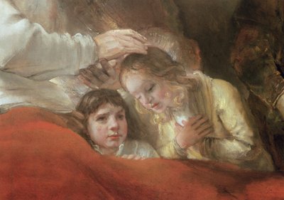 Jacob bénissant les fils de Joseph (détail) - Rembrandt van Rijn