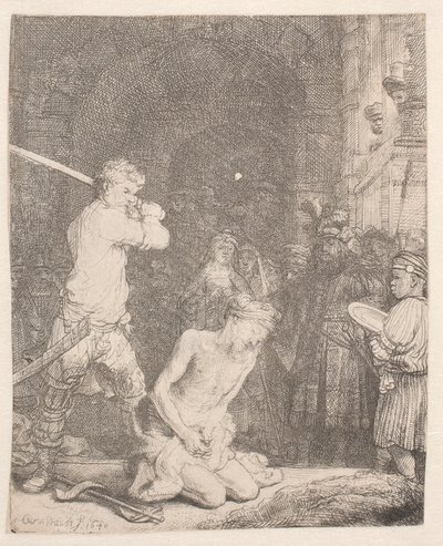 La décapitation de Jean-Baptiste - Rembrandt van Rijn