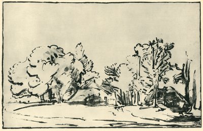 Paysage avec deux cottages, vers 1650-1655, 1943 - Rembrandt van Rijn
