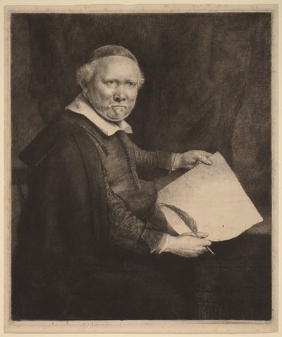 Lieven Willemsz van Coppenol : « The Larger Plate » - Rembrandt van Rijn