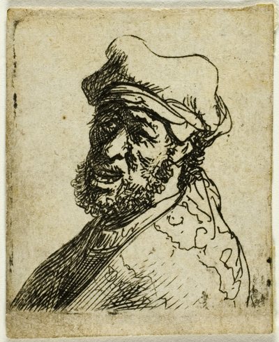 Homme Criant, Trois Quarts Gauche : Buste - Rembrandt van Rijn