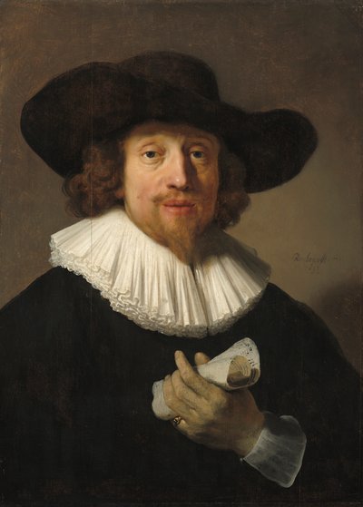 Homme avec une feuille de musique, 1633 - Rembrandt van Rijn