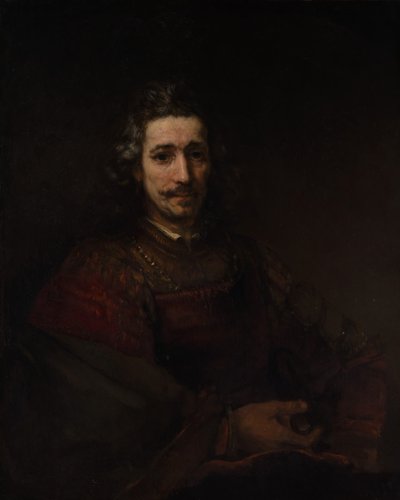 Homme avec une loupe - Rembrandt van Rijn