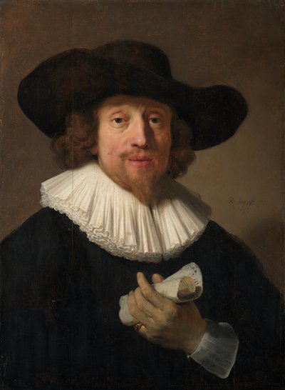 Un homme avec une partition - Rembrandt van Rijn