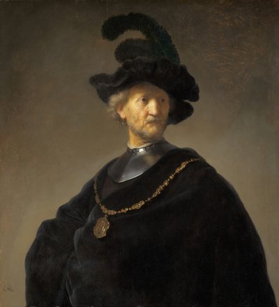 Vieil homme avec une chaîne en or - Rembrandt van Rijn