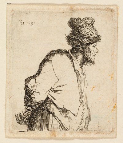 Paysanne avec les mains derrière le dos - Rembrandt van Rijn