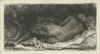 Femme nue allongée - Rembrandt van Rijn