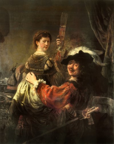 Autoportrait avec sa femme Saskia comme le fils prodigue - Rembrandt van Rijn