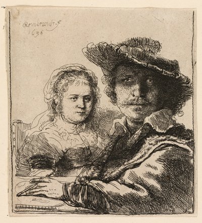 Autoportrait avec Saskia - Rembrandt van Rijn