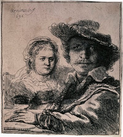 Autoportrait avec Saskia, 1636 - Rembrandt van Rijn