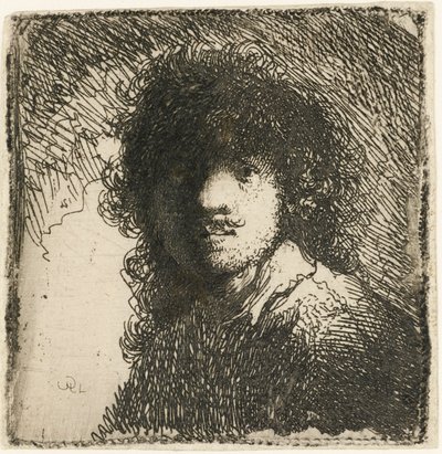 Autoportrait tête nue : buste, vers 1629 - Rembrandt van Rijn