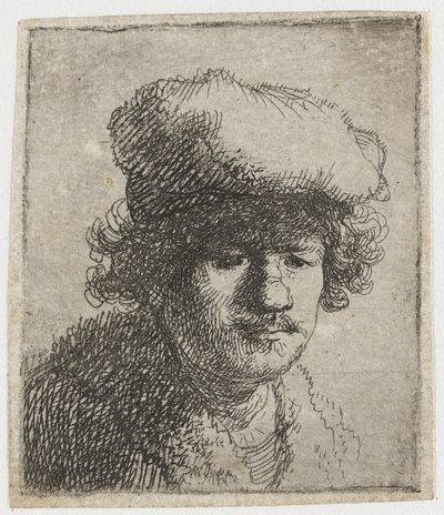 Autoportrait avec casquette tirée vers l