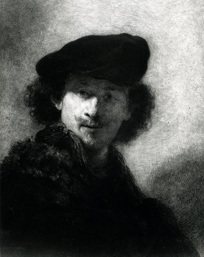 Autoportrait avec un béret en velours - Rembrandt van Rijn