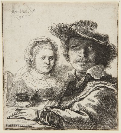 Autoportrait avec Saskia - Rembrandt van Rijn