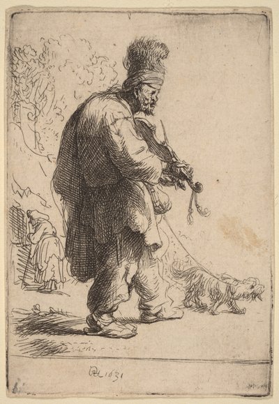 Le violoniste aveugle - Rembrandt van Rijn