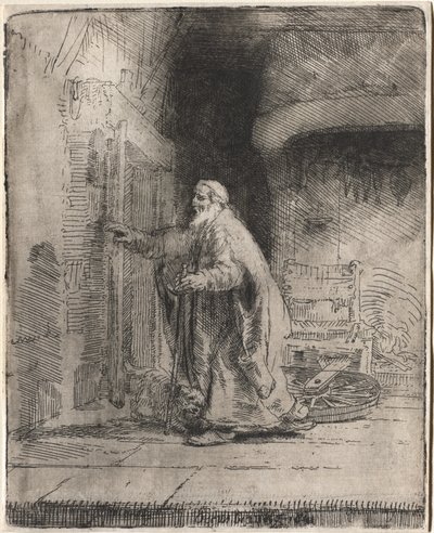 La cécité de Tobit : la grande planche - Rembrandt van Rijn