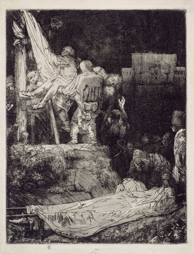La Descente de croix à la lueur des torches - Rembrandt van Rijn