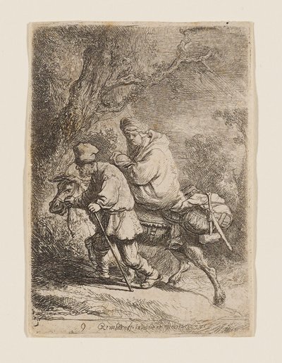 La fuite en Égypte - Rembrandt van Rijn