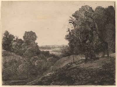 La Fuite en Égypte : Modifié de Seghers - Rembrandt van Rijn
