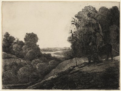 La Fuite en Égypte : Modifié de Seghers - Rembrandt van Rijn