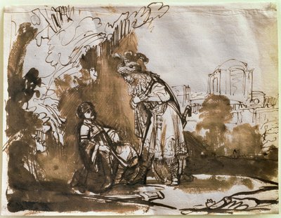 La séparation de David et Jonathan - Rembrandt van Rijn