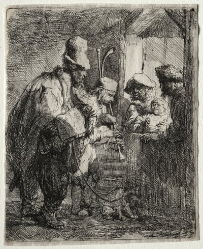 Les musiciens ambulants - Rembrandt van Rijn