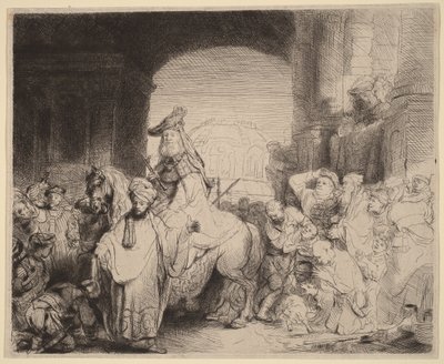 Le triomphe de Mardochée - Rembrandt van Rijn