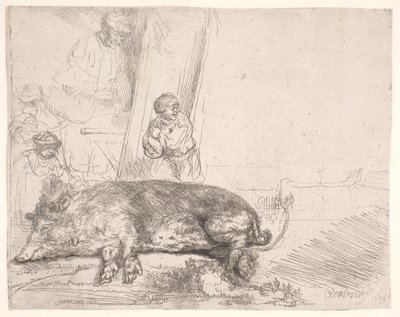 Le cochon - Rembrandt van Rijn