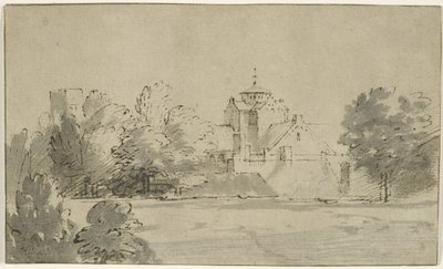 Vue de Mariakerk à Utrecht depuis le sud - Rembrandt van Rijn