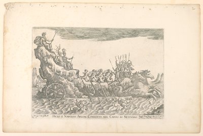 Hiclo et Naucleo argon. conduits dans le char de Neptune, des Vaisseaux des Argonautes pour la célébration du mariage de Cosimo de