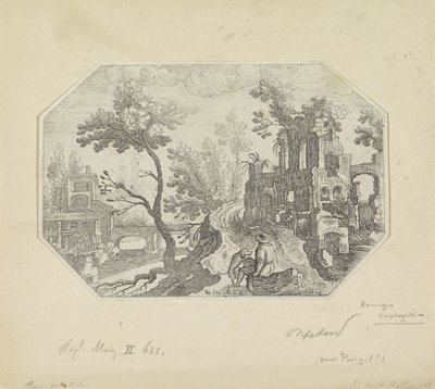 Paysage avec ruine - Remigio Cantagallina