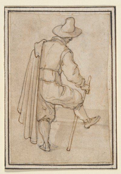 Homme debout, vu de dos - Remigio Cantagallina