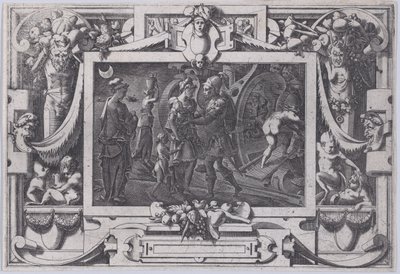 Médée laissant Colchis avec Jason, 1563 - Rene Boyvin