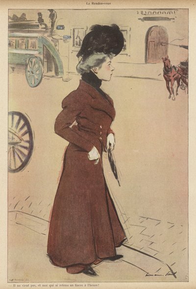 Femme abandonnée à un rendez-vous prévu - Rene George Hermann Paul