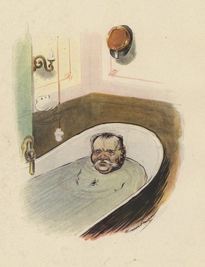 Homme dans une baignoire - Rene George Hermann Paul