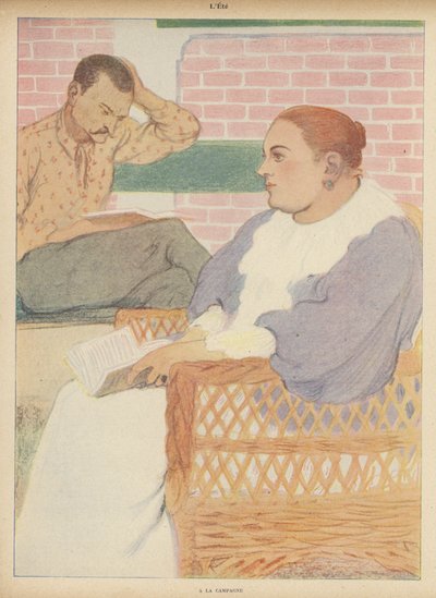 Été : à la campagne (lithographie en couleur) - Rene George Hermann Paul
