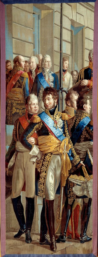 Entrevue de Napoléon Ier et de la reine Louise de Prusse à Tilsit, 6/07/1807 Tapisserie réalisée par l