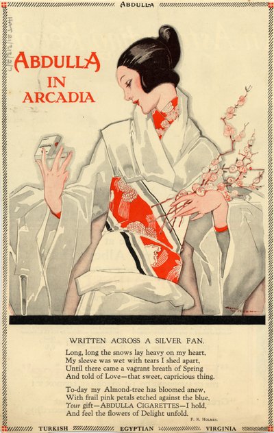 Cigarettes Abdulla, années 1920 - Rene Vincent