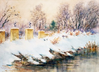 Chute de neige sur le naviglio - Renzo Weiss