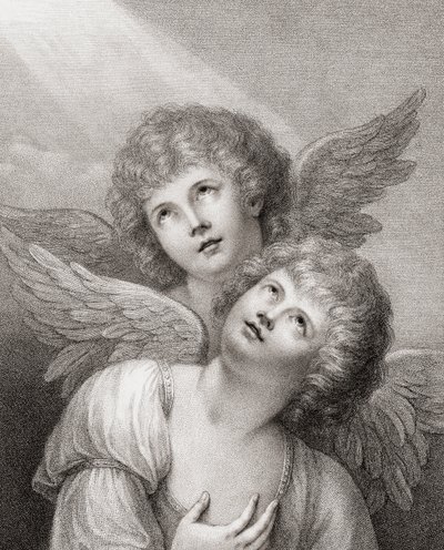 Deux chérubins. Deux anges - Rev. Matthew William (after) Peters