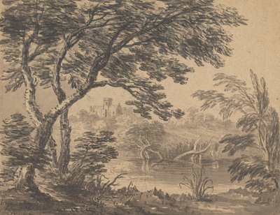 Paysage avec église en arrière-plan - Rev. William Gilpin