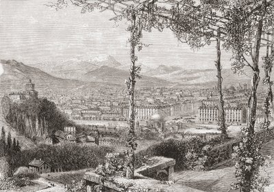 Turin, Italie à la fin du XIXe siècle. Extrait de 
