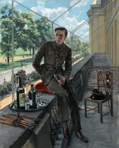 Autoportrait de Rex Whistler en uniforme des Welsh Guards, mai 1940 - Rex Whistler