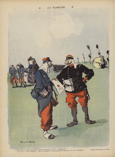 En manœuvres. Illustration pour Le Rire - Ricardo Flores