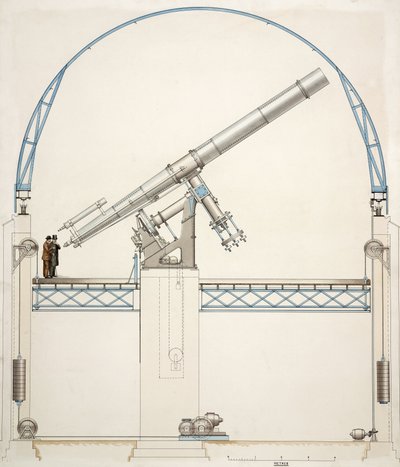 Télescope réfracteur monté équatorialement avec dôme - John Pardon